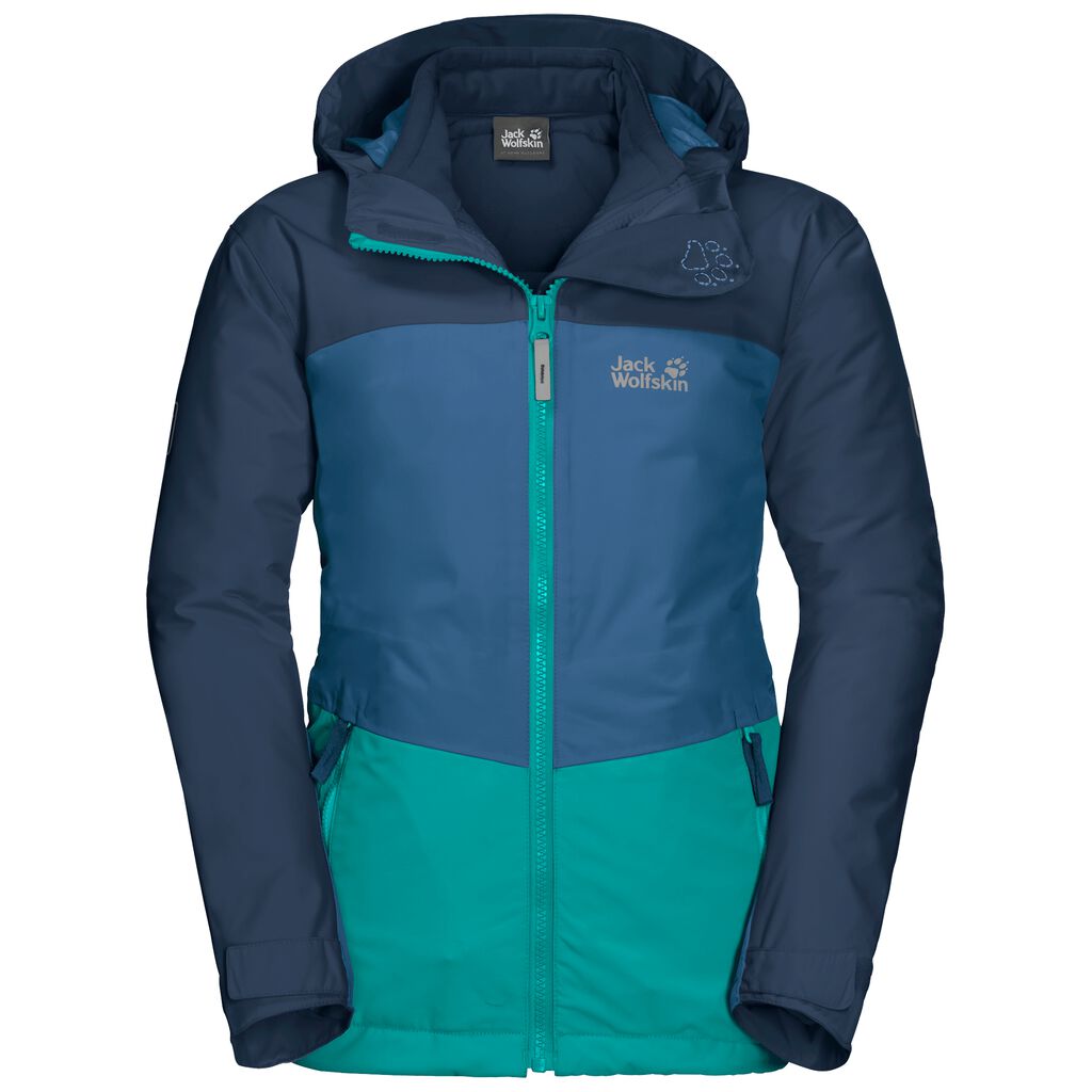 Jack Wolfskin ARGON ICE μπουφαν 3 σε 1 παιδικά πρασινο | GR6900104